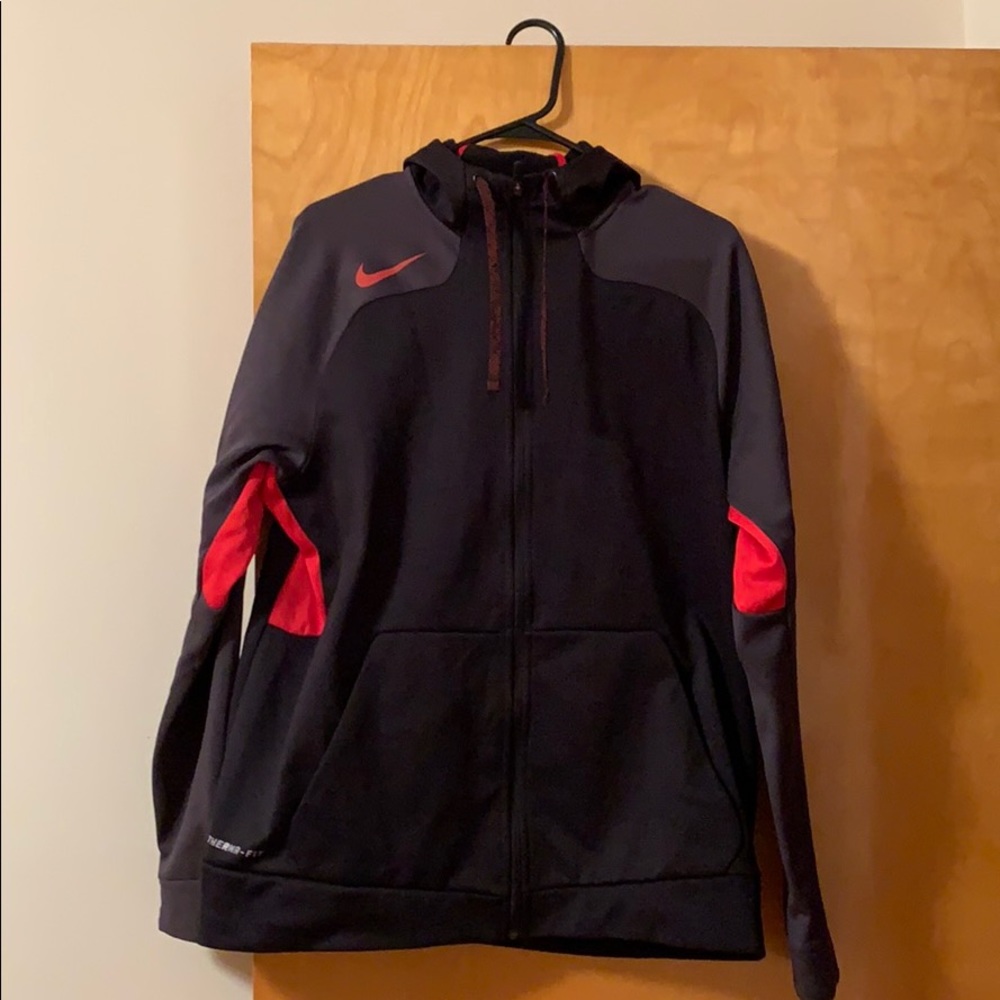 Nike full zip hooded sweatshirt